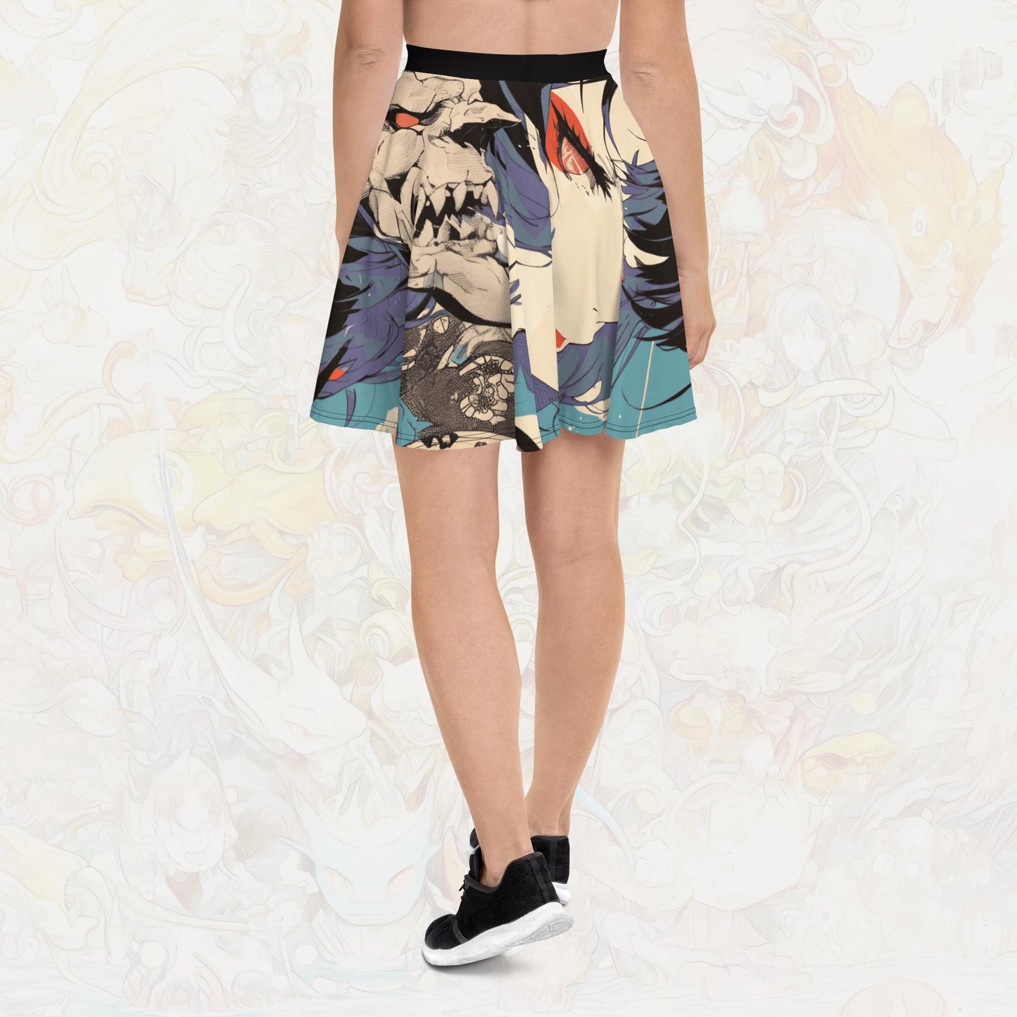 Fukai ao Skater Skirt